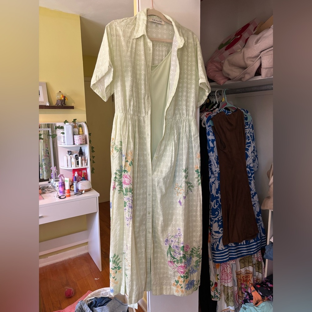 Floral Green Women's Dress